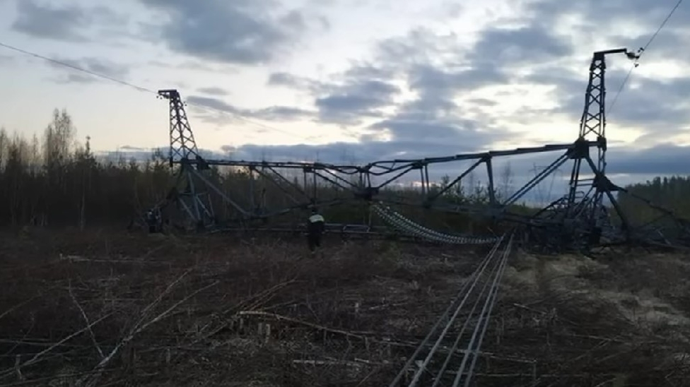 В ночь на 1 мая в Ленобласти взорвали опору ЛЭП